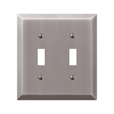 Livewire 2 Toggle Antique Nickel Stamped Steel Wall Plate LI149572